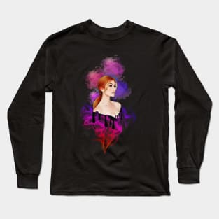 Katherine McNamara : Pink Splash Long Sleeve T-Shirt